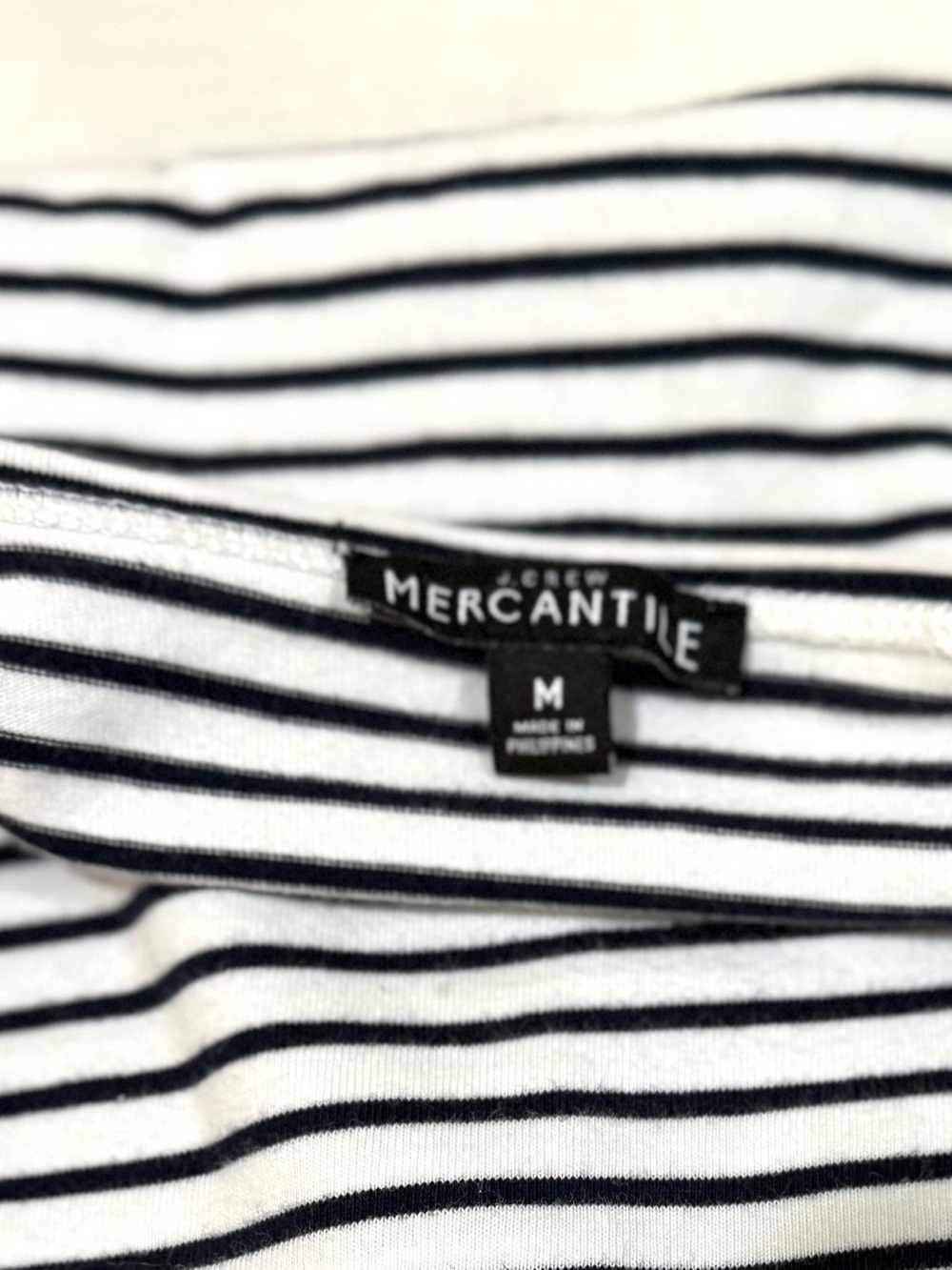 Striped Blue & White Layered Hem 💯% Cotton Women's Top - Picture 2 of 6